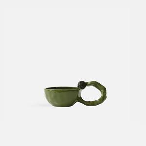 Tasse à café en céramique irrégulière avec poignée en forme de boule française nordique Ins - Product Image 2