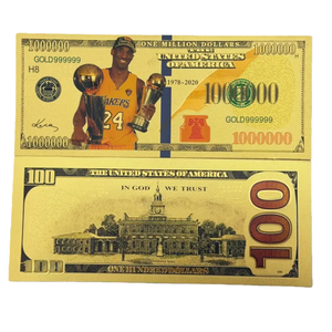 2026 NBA Gran Venta Billete <span class=keywords><strong>de</strong></span> <span class=keywords><strong>100</strong></span> Dólares <span class=keywords><strong>de</strong></span> Kobe Bryant, Billete Metálico Grabado <span class=keywords><strong>de</strong></span> Deportes Americanos para Navidad - Product Image 2