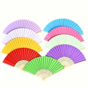 Abanicos de Mano Portátiles de Bambú para Invitados de Boda, Diseño de Arte Folclórico Tallado y Pintado, Recuerdo para Fiesta de Navidad - Product Image 2