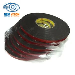Nastro di montaggio automatico in schiuma biadesivo adesivo in pellicola rossa in bianco e nero nastro in schiuma