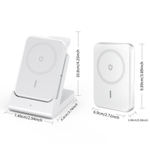 Double support magnétique 15W, 4-en-1, double USB, sans fil, charge rapide, téléphones mobiles intelligents, montres, nouveaux multichargeurs multifonctions - Product Image 5