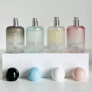 ขวดน้ำหอมเปล่าสำหรับผู้หญิงบรรจุภัณฑ์น้ำหอมสีชมพูฝ้าสำหรับผู้หญิงขนาด30มล. 50มล. 100มล. หรูหราโลโก้ออกแบบได้ตามต้องการ - Product Image 3