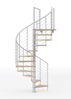 Rail d'escalier en spirale à pédale en bois, usine de shan