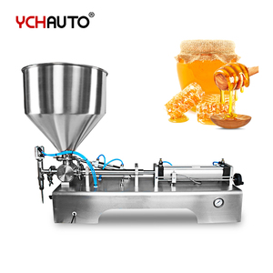 Máquina de llenado semiautomática, máquina de llenado manual portátil de pasta con tolva, máquina pequeña horizontal - Product Image 3