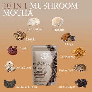 Café Mocha con Hongos, Mezcla de Café con 10 Hongos en 1, con Melena de León y Cordyceps, Favorece la Concentración, la Inmunidad y la Salud Intestinal - Product Image 4