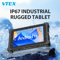 Tablet PC Tangguh 8 Inci Kustom MTK8788 Opsional 4G 5G GNSS NFC Pemindai Sidik Jari 1D 2D Android IP67 Tablet Tangguh Industri