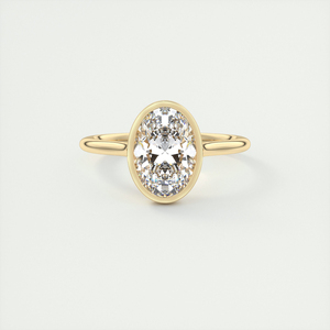 Bezel anello di fidanzamento matrimonio originale argento 925 solitario 4CT taglio ovale 5A Cubic Zirconia Lab anello di diamanti - Product Image 3