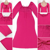 A7481 Robes d'automne tendance pour femmes, décontractées, sexy, avec cordon de serrage, col carré, fermeture éclair, robes longues en A, robes maxi pour femmes