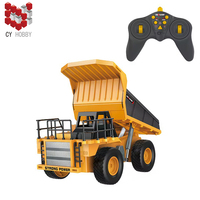 Camion à benne basculante RC en métal Huina KALIWO 13555 1:24 9CH 2.4G, camion de chantier télécommandé, jouets de camion d'ingénierie pour enfants