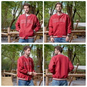 Veste universitaire personnalisée en satin de haute qualité pour homme, veste en satin de coton tendance avec décorations boutonnées, toutes tailles, hiver - Product Image 3