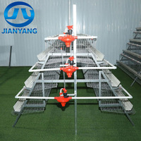 Cage à poules de haute qualité en acier galvanisé à 3/4 niveaux, capacité 48-160, pour élevage avicole