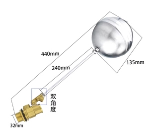 Katup Pelampung Baja Tahan Karat Tangki Air Katup Inlet Menara Air Saklar Pelampung Katup Kontrol Level Air Kontrol Level Cairan - Product Image 3