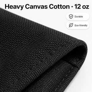 Black Canvas Durable Washable <b>Nurse</b> Tote <b>Bag</b> Long Handle Portable Medical Shopping Carryall Advertising Logo Custom OEM ODM - Product Image 3