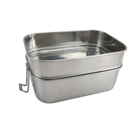 Boîte à déjeuner à couvercle en bambou naturel de qualité alimentaire, boîte à Bento de luxe réutilisable à Double couche en acier inoxydable