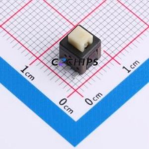BTSA-L-S-8 Push Button Switch SMD Switch Self-Locking Square Button Vertical Mount 50mA - Product Image 1