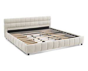 Cama Ajustable Moderna King Size Tapizada en Tela Chenille con Cabecera Cómoda y Estructura de Madera Sólida Ecológica - Product Image 3