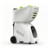 Máquina Lanza Pelotas de Tenis Inteligente PT-MAX C, Equipo de Entrenamiento Portátil con Ruedas y Control por Aplicación, con Logotipo Personalizado Disponible