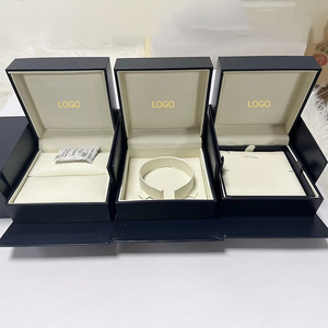 Luxury <b>Black</b> Double Door Watch Gift <b>Box</b> Customized Logo Velvet Lined Wrist Watch Bracelet Bangle Display Packaging <b>Box</b> - Product Image 6