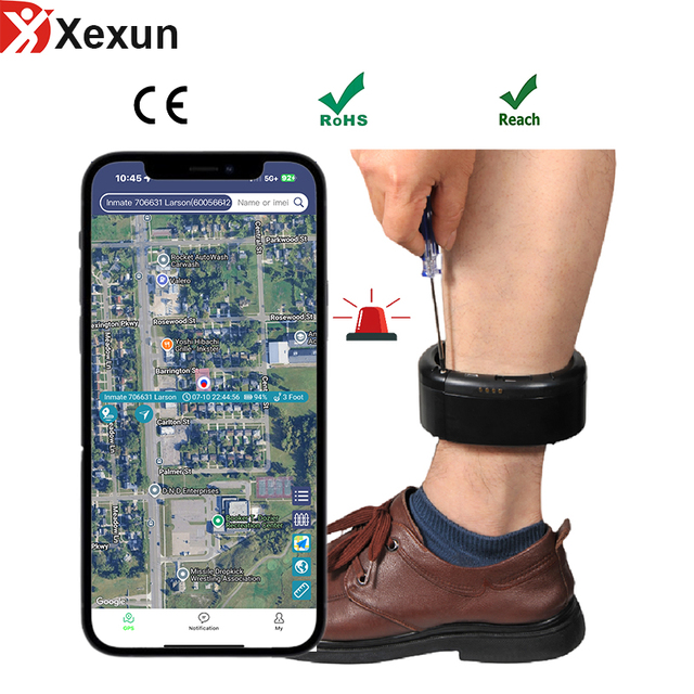 2025 New Arrival 4g Real Time Tracking Gnss Gps Glonass Beidou Lbs Wifi Smart Tracker Locator Uwb Gps Ankle Monitor for Prisoner