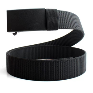 Cinturón de lona de moda informal para <span class=keywords><strong>hombre</strong></span>, cinturón negro caqui, hebilla <span class=keywords><strong>sin</strong></span> <span class=keywords><strong>dientes</strong></span>, cinturón con hebilla automática - Product Image 5