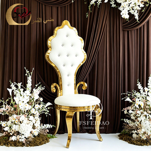 Modern Furniture Wedding Chairs With Stainless Steel Arm in Golden Color - Product Image 1