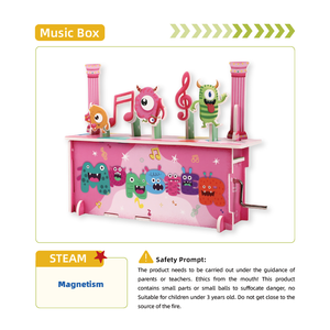 小さなメーカーDIY木製オルゴール教育技術玩具手作り科学実験発明パズル教育ツールKT - Product Image 3