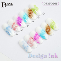 Vernis Gel BD Design Effet Encre 20 Couleurs pour Nail Art – Peinture Gel UV Effet Fleurissement pour Ongles