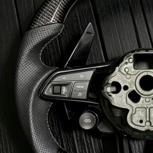 Volante de Fibra de Carbono y Cuero Personalizable a <span class=keywords><strong>Precio</strong></span> de Fábrica, Accesorios para Automóviles VW <span class=keywords><strong>Golf</strong></span> R 5 6 7 MK5 MK6 MK7 <span class=keywords><strong>Gti</strong></span> Passat CC - Product Image 2