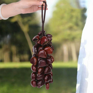 Carillon à main en coquille de graines naturelles Kenari Panji Juju Tano Chacha Salin Style Options, sonnette en coquille de noix pour bain sonore ASMR - Product Image 5