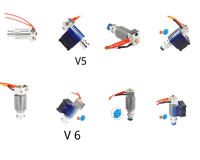 Part Printer 3D Print Head 12V/24V Versi Terbaru V5/V6 Hotend Kit XH2.54 Terminal Termal J-head Extruder untuk Hotend E3D