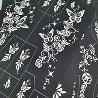 Pochoirs de tatouage au henné pour motifs floraux indiens de mariée, modèles de dessin Mehndi pour tatouage temporaire au jus