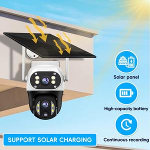 Regis V380 Pro 4G Wifi An Ninh Ngoài Trời CCTV <span class=keywords><strong>Camera</strong></span> 12MP 6K Ống Kính Kép 3 Màn Hình Con Người Phát Hiện <span class=keywords><strong>Sim</strong></span> Thẻ <span class=keywords><strong>IP</strong></span> Năng Lượng Mặt Trời Có Tính Năng CMOS - Product Image 2
