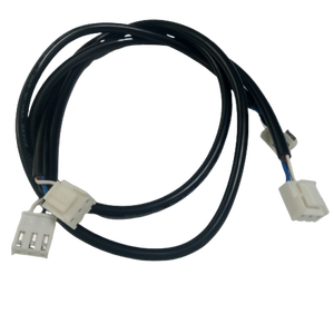 OEM 定制 2 针连接器线束电缆组件，2 芯黑色护套电缆，带压接端子（红/白线） - Product Image 1