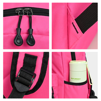 Mochila Personalizada de Moda, Impermeable, con Forro de Nailon Oxford, Cierre de Cremallera, Negra, para Universidad, Instituto, Unisex, Viajes, Uso Diario, para Portátil