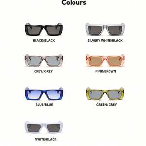 Gafas de Sol Cuadradas Retro Personalizadas al por Mayor para Hombre, Gafas de Sol Rectangulares Punk para Mujer - Product Image 5