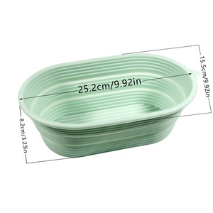 10 Inch Oval Round Sourdough Bread Proofing Baskets Silicone Expandable Bread Basket <b>Collapsible</b> Kitchen <b>Storage</b> Container - Product Image 3