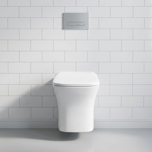 WC suspendu mural moderne européen en céramique monobloc, à double chasse, gain de place pour salle de bain - Product Image 2