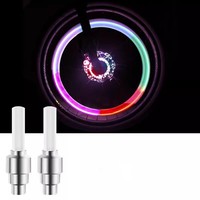 Luces LED para Ruedas de Bicicleta, Tapas de Válvula de Neumático, Alimentación por Batería, Resistentes al Agua IPX4, Coloridas, para Bicicletas de Montaña y Carretera