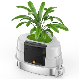 Litière intelligente pour chat avec esthétique écologique et plantes désodorisantes, adaptée aux litières pour chat avec pots <span class=keywords><strong>de</strong></span> fleurs - Product Image 4