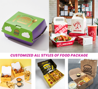 Boîtes en Carton Jetables à Emporter pour Frites, Emballages Alimentaires Personnalisés pour Ailes de Poulet et Burgers, Conteneur de Restauration Rapide