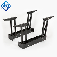 Mécanisme de table basse transformable hydraulique papillon, cadre en métal pour table pliante, quincaillerie de meubles