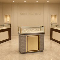 Vitrine de présentation de bijoux en verre sur mesure, comptoir de présentation en bois, mobilier de magasin, décoration de bijouterie, vente en gros