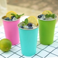 Moioco Gobelets empilables en métal de 12 oz pour décorations de fête de Noël, cadeaux de Noël pour adolescents (filles et garçons)