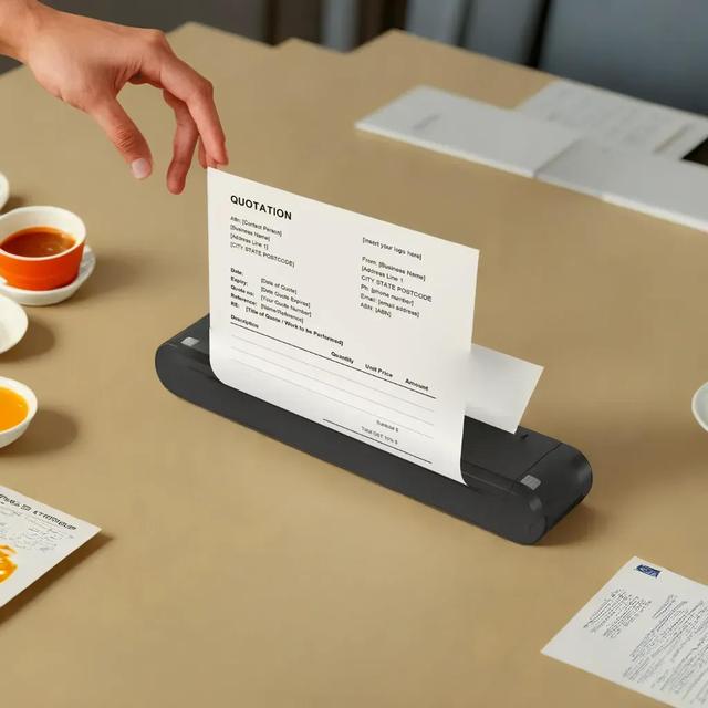 MHT-P8007 A4 Thermal Printer 300DPI Rechargeable BT Portable Printer Usb Black and White Document Printer No Color Printing