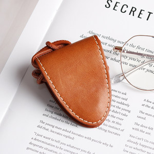 Vintage Top Layer Leather Neck Pouch Manufacturer With Magnetic Closure For Outdoor Travel - Product Image 1