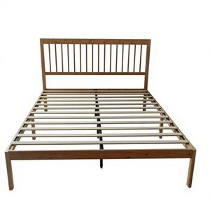 <span class=keywords><strong>Letto</strong></span> a piattaforma in legno massello europeo con doghe in metallo, contenitore, ecologico e resistente, facile da montare, testiera in bambù silenziosa - Product Image 5