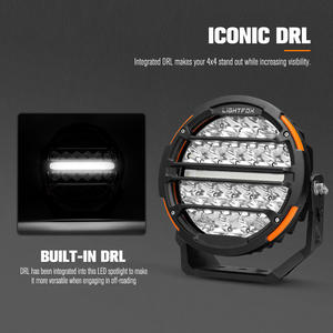 LIGHTFOX 1660M 4x4 Offroad Spotlight Built-in DRL 7inch 9 Inch <strong>Led</strong> Driving <strong>Light</strong> With Protective Front <strong>Grill</strong> - Product Image 2