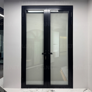 Portes d'entrée en aluminium sur mesure avec isolation thermique, portes françaises à battants en verre, fabrication sur mesure - Product Image 2