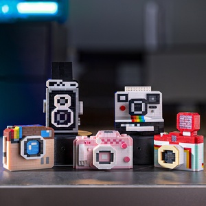 DIY Camera Animals Nature Micro-Particle Assembly Mini Model Plastic Building <span class=keywords><strong>Blocks</strong></span> Ornaments 6705-6709 40-Piece DIY Toy <span class=keywords><strong>Drop</strong></span> - Product Image 1