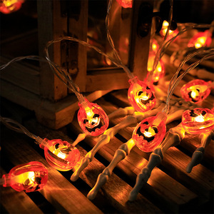 Guirlande lumineuse LED pour Halloween, mains de squelette, lumières décoratives pour cour extérieure, festival - Product Image 4